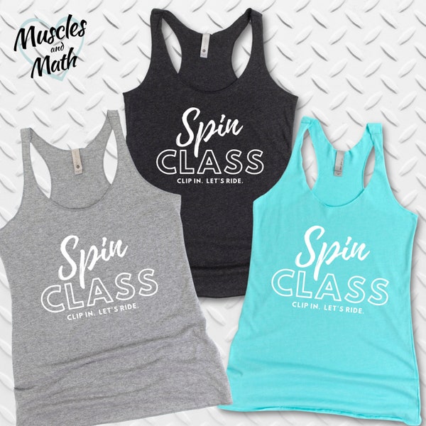 Spin Class Shirt, Indoor Cycling Workout Racerback Tank Top, Cute Gym Shirt for Her, Fitness Gift for Spin Instructor, Pretty Spin Tank Top