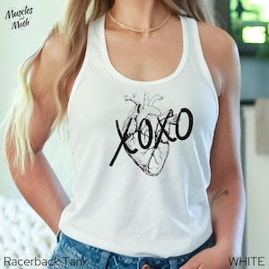 Heart Tank Top, Gym Love Racerback Tank Top, Tank Top Anatomical Heart, Racerback Tank Top, Gym Love, Gift for Gym Friend