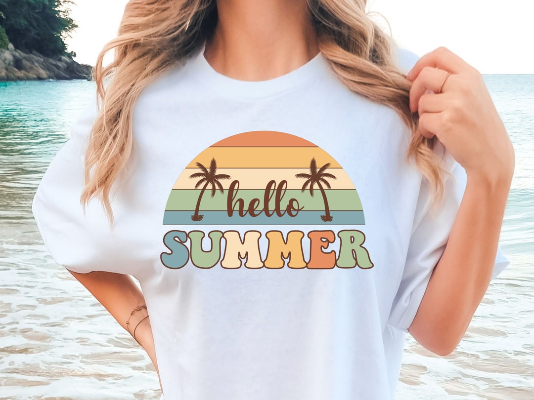 Hello Summer Svg File Vector Printable Clipart Summer Beach - Etsy