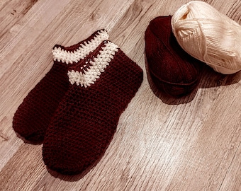 Crochet slippers socks handmade knitted granny slippers toasties house shoes