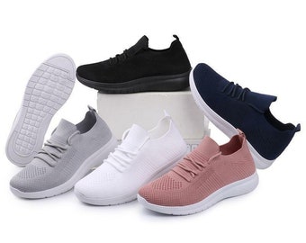 Women's Ladies Sneakers Lace Up Trainers Running Sports Gym Jogging Shoes Sizes