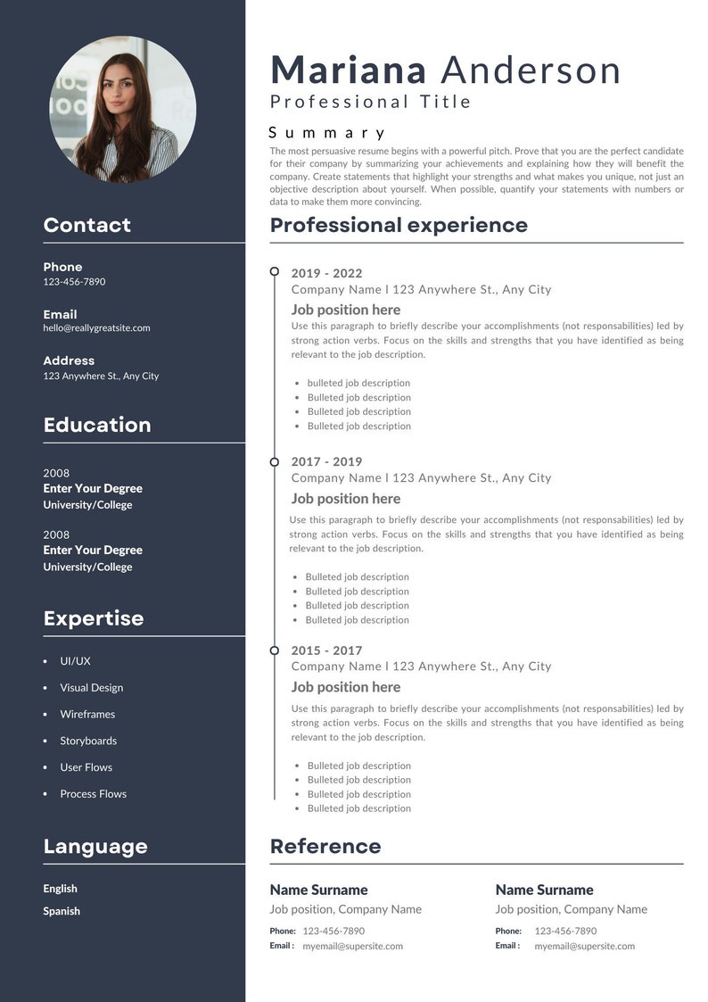 CV TEMPLATE Etsy