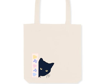 Race bag, cat, hearts, love, totebag