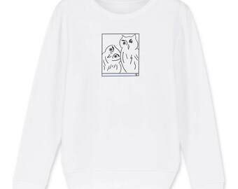 Owls sweatshirt, Owls, children's sweatshirt, OwlsBlue, kid's sweatshirt, child, teenager, unisex