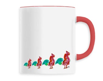 Mug Roosters, RoosterFamily, Rooster Cup, Family, Breakfast, Tea, Chocolate