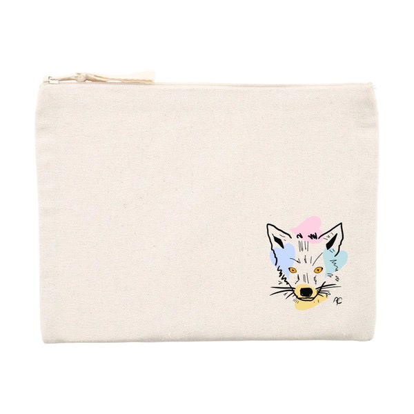 Pochette, Trousse  Renard, FoxLove, Pastel, Coeurs, Love, Multicolor