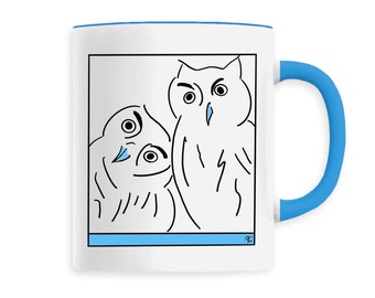 Owlscyan mug, owl mug, couple, duo, love, love, gift