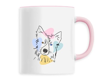Mug DogLoves, mug chein, love, hearts, multicolor