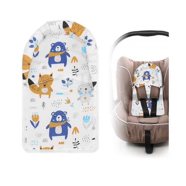 Kopfstütze Kopfkissen Kopfpolster mit Muster Sitzverkleiner Babyschale z.B Maxi Cosi