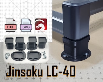 SainSmart Jinsoku LC-40 Laser Engraver - 3D Printed Feet / 40mm Risers - Grid Files