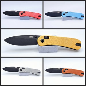 Knafs Lander 3 Knife with 3D Printed Scales - Black S35VN Blade - Single Color Scales
