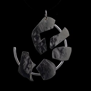 925 Silver Textured Oracle Pendant for Women
