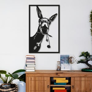 Funny Donkey Metal Wall Art, Farm Metal Wall Hanging,Garden Fence Metal Decoration, Metal Decor for a Ranch, Funny Humorous Animals Gifts