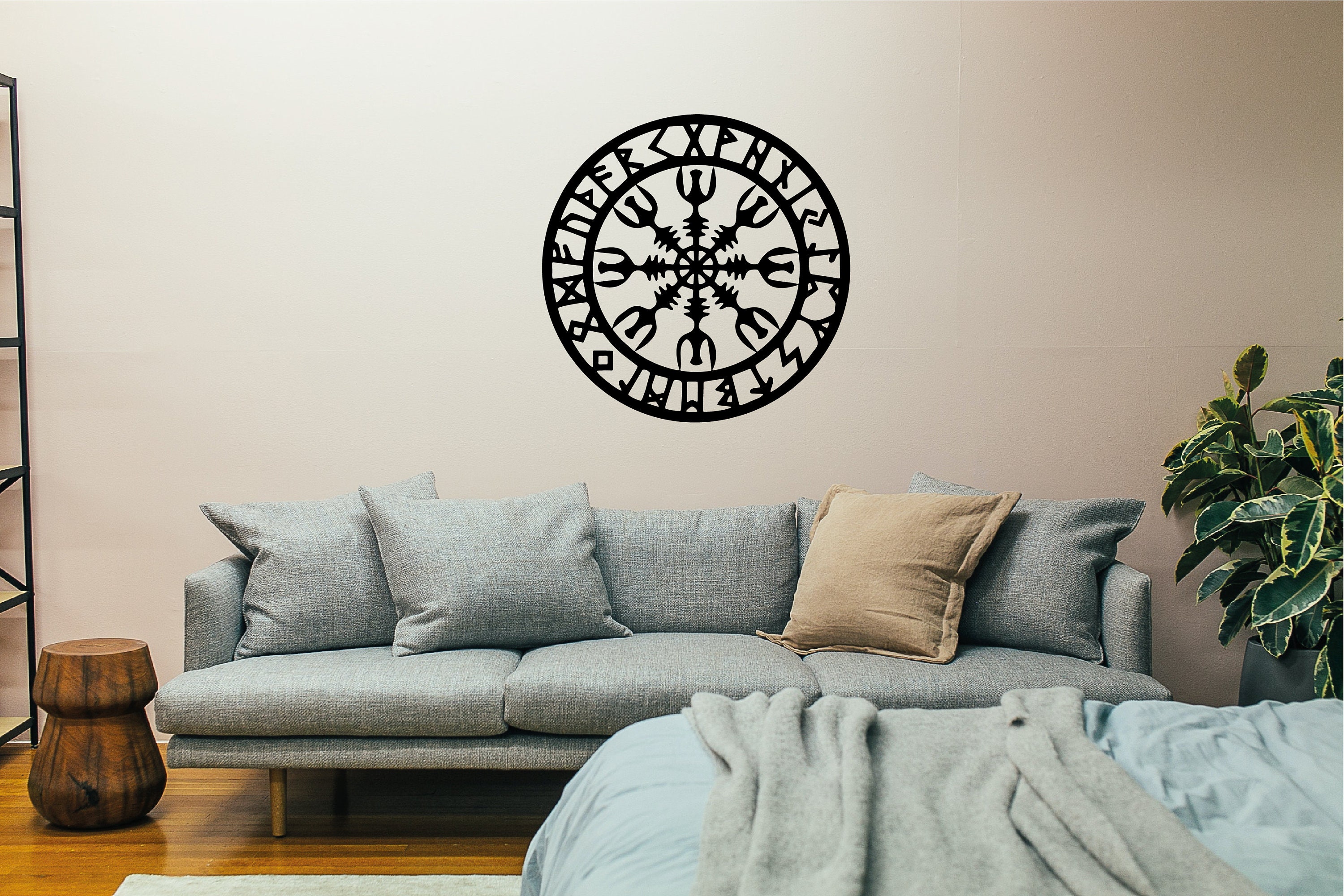 Vegvisir Metal Wall Decor Vikings Wall Art Navy Wall Decor Etsy