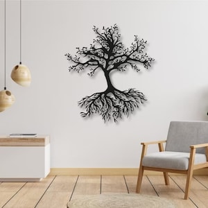 Metal Tree Wall Art, Tree Sign, Metal Wall Decor, Geometric Wall Art, Home Wall Hangings,Home Decoration, Living Room,Valentine&#39;s Day Gift