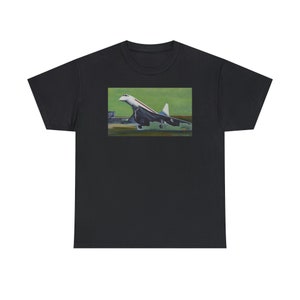 Concorde - Supersonic Jet Landing  Black T-shirt