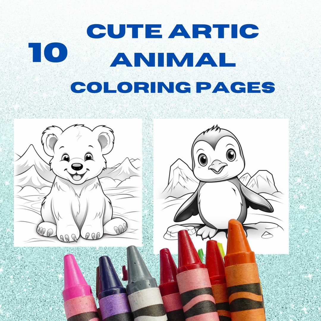 Artic Animal Coloring Pages Artic Animal Printables Games - Etsy