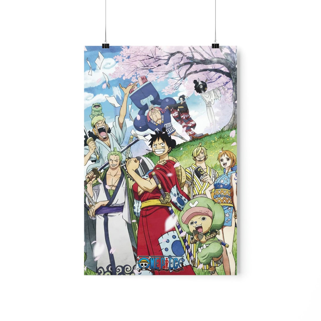 One Piece Anime Straw Hat Crew Wano Poster/ Wall Art Etsy