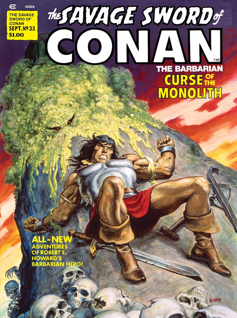 Het wilde zwaard van Conan digitale PDF-strips Klassieke serie uit 1974 Vintage avonturenstrips Legendarische helden-e-boeken Verzamelbare strips afbeelding 3