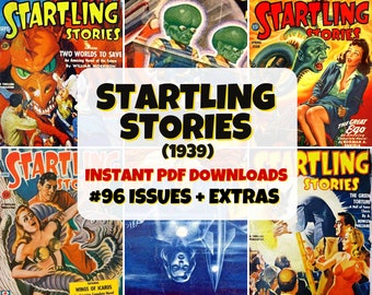 histoires surprenantes | Collection numérique de bandes dessinées | Série classique de science-fiction | Pulp Fiction vintage | Contes fantastiques uniques | Cadeau science-fiction PDF