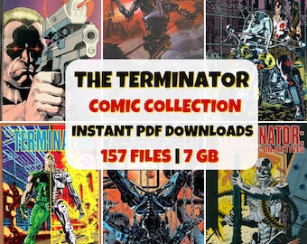 The Terminator, Digitale Comics-Sammlung, Actionreiche Sci-Fi-Serie, PDF-Download, Sci-Fi Cyberpunk Action-Abenteuer, klassische Skynet Saga
