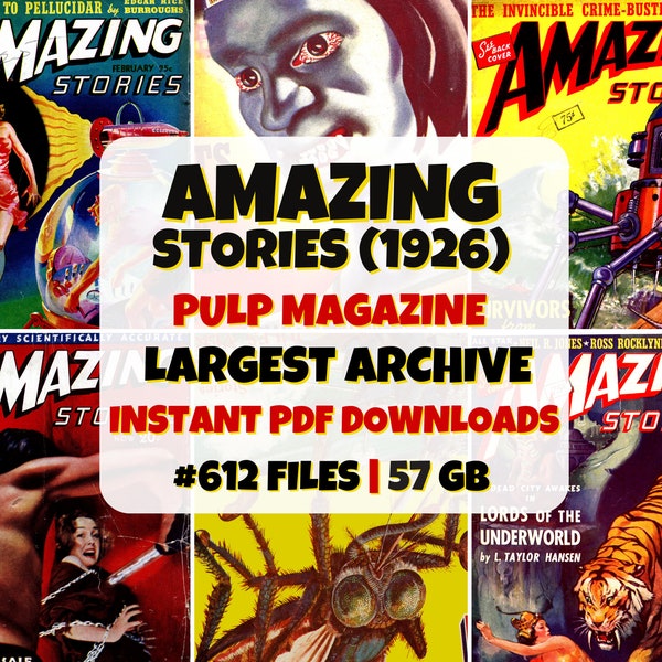 histoires incroyables | Magazines de pulpe | Classiques de science-fiction | Collection rétro | Téléchargement numérique | Science-fiction | Pulp Fiction classique | Collection PDF