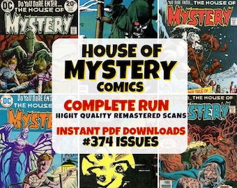 Casa del Misterio / Colección de cómics digitales / Cómic de terror clásico / Serie de cómics vintage / Cómic sobrenatural / Colección de historias espeluznantes