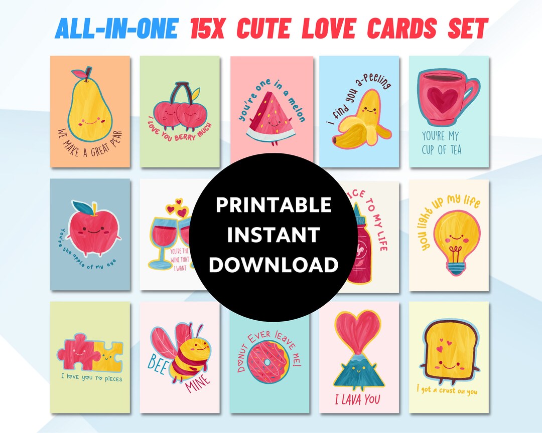 Cute Valentines Day Cards for Her for Him for Girlfriend - Etsy