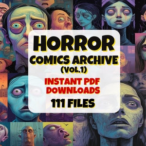 Horror Comics Archive Vol.1 | PDF Comic Collection | Digital Comics Library | Rare Horror Comics | Scary Stories |  Unique Comic Book Gift