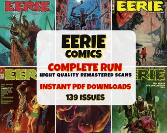 Eerie Comic Collection | Digital PDF Bundle | Vintage Horror Comics | Thrilling E-books | Dark Fiction Archive | Classic Terror Series