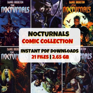 Nocturnals Comics | Digital Collection | Supernatural Adventures | Fantasy & Horror Tales  | Vintage Digital Comics | Instant PDF Download