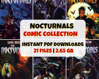 Nachttiere Comics | Digitale Sammlung | Supernatural Adventures | Fantasy & Horror Tales | Vintage Digitale Comics | Sofortiger PDF Download