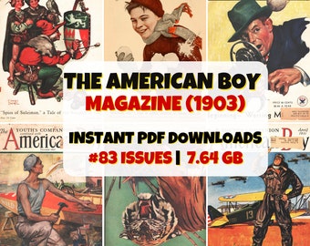 De American Boy Vintage Magazine-collectie | Klassieke jeugdtijdschriften | Digitaal lezen PDF | Retro-tijdschriften voor verzamelaars