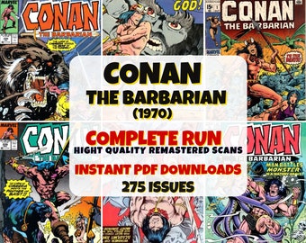 Conan the Barbarian Comics | Digital PDF Collection | Classic 1970 Series | Vintage Comic Book | Collectible E-book | Legendary Hero Archive