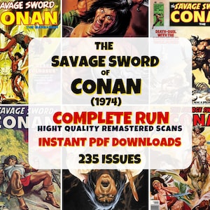 The Savage Sword of Conan Digital PDF Comics 1974 Classic Series Vintage Adventure Comics Legendary Hero E-books Collectible Comics image 1