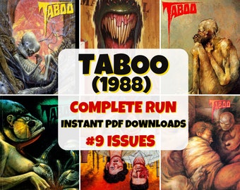 Taboo Comics | Digital Comic Books | Classic Anthology Series | Vintage Taboo Series | PDF Set | Unusual Gift | Unique Comic Compilation