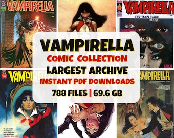 Vampirella Digital Comic | Klassische Horror-Comic-Sammlung | Digitalisierte Graphic Novels | Fantasy-Comic-Enthusiast | Seltene PDF-Comics