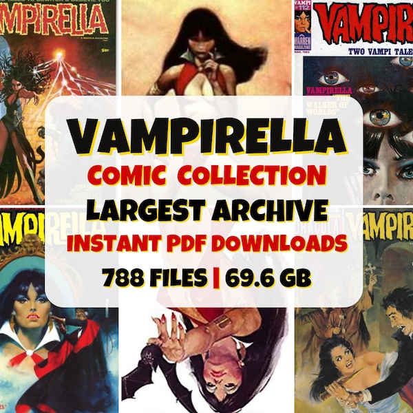 Vampirella Digital Comic | Classic Horror Comics Collection | Digitized Graphic Novels | Fantasy Comic Enthusiast | Rare PDF Comic Books
