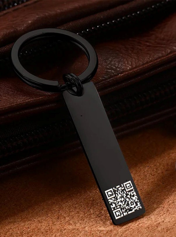 Personalised Music QR Code Keychain Scannable Music Code Etsy