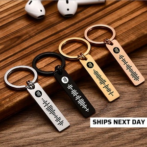 Quote Engraved Personalized Keychain for Him - Mens Accessories Brown / Stainless Steel