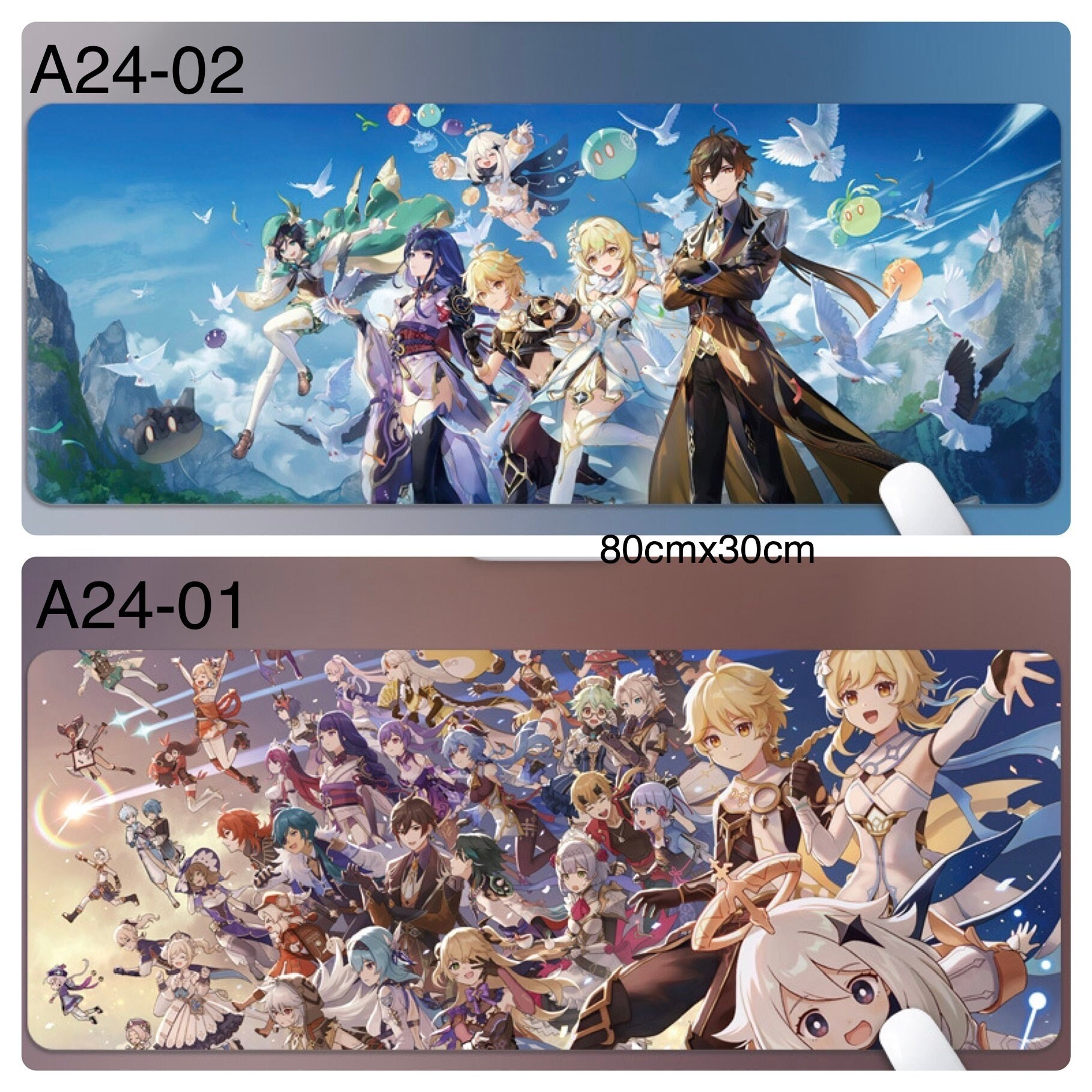 Large Mouse Pad Anime Genshin Impact Gaming Mouse Pad Extended Etsy