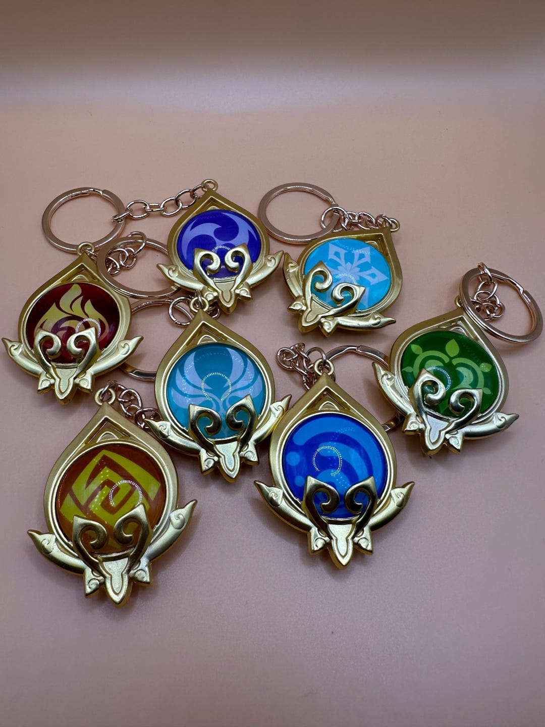 Handmade Genshin Impact Sumeru Vision Keychain: Personalized Metal ...
