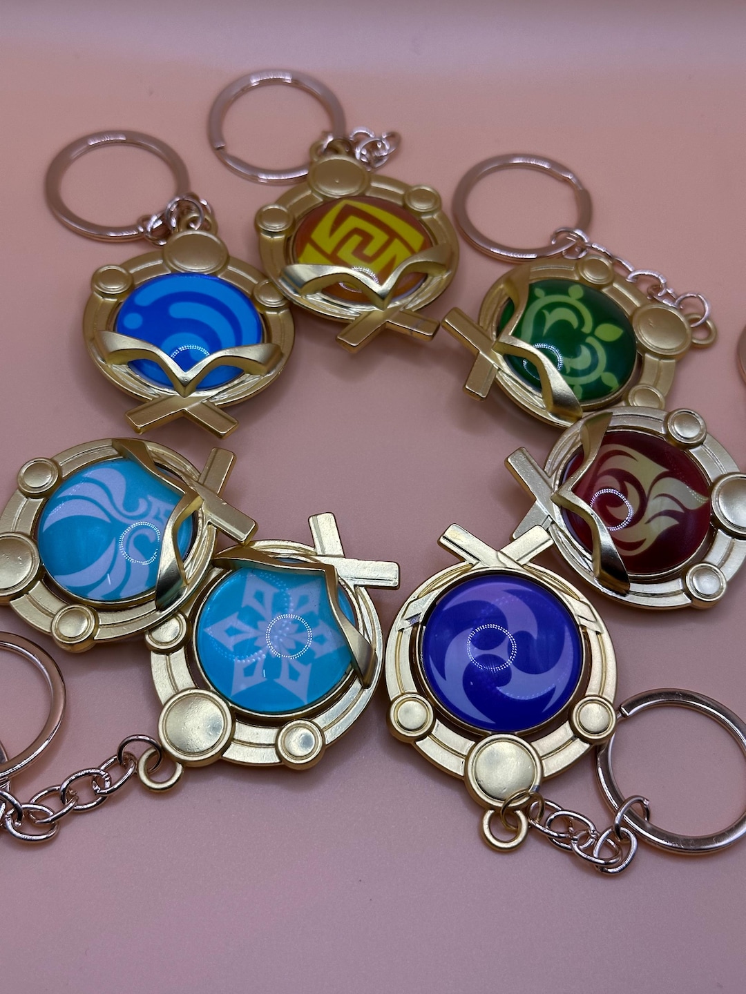 Personalized Genshin Impact Inazuma Vision Keychain: Metal & Glass - Etsy