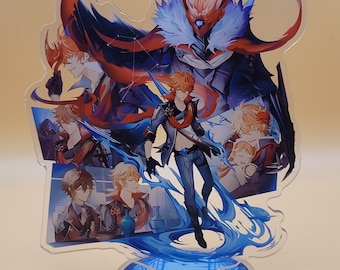 Genshin Impact Tartaglia Acrylic Standee: Double-Sided Desk Decor