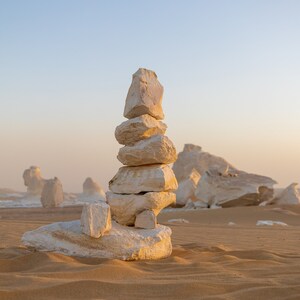 Desert Stacked Rocks at Sunrise Digital Download