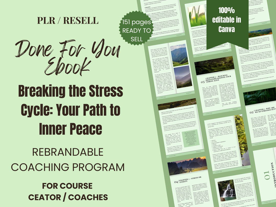 Eliminate Stress and Anxiety Done for You Brandable Coaching Program ...