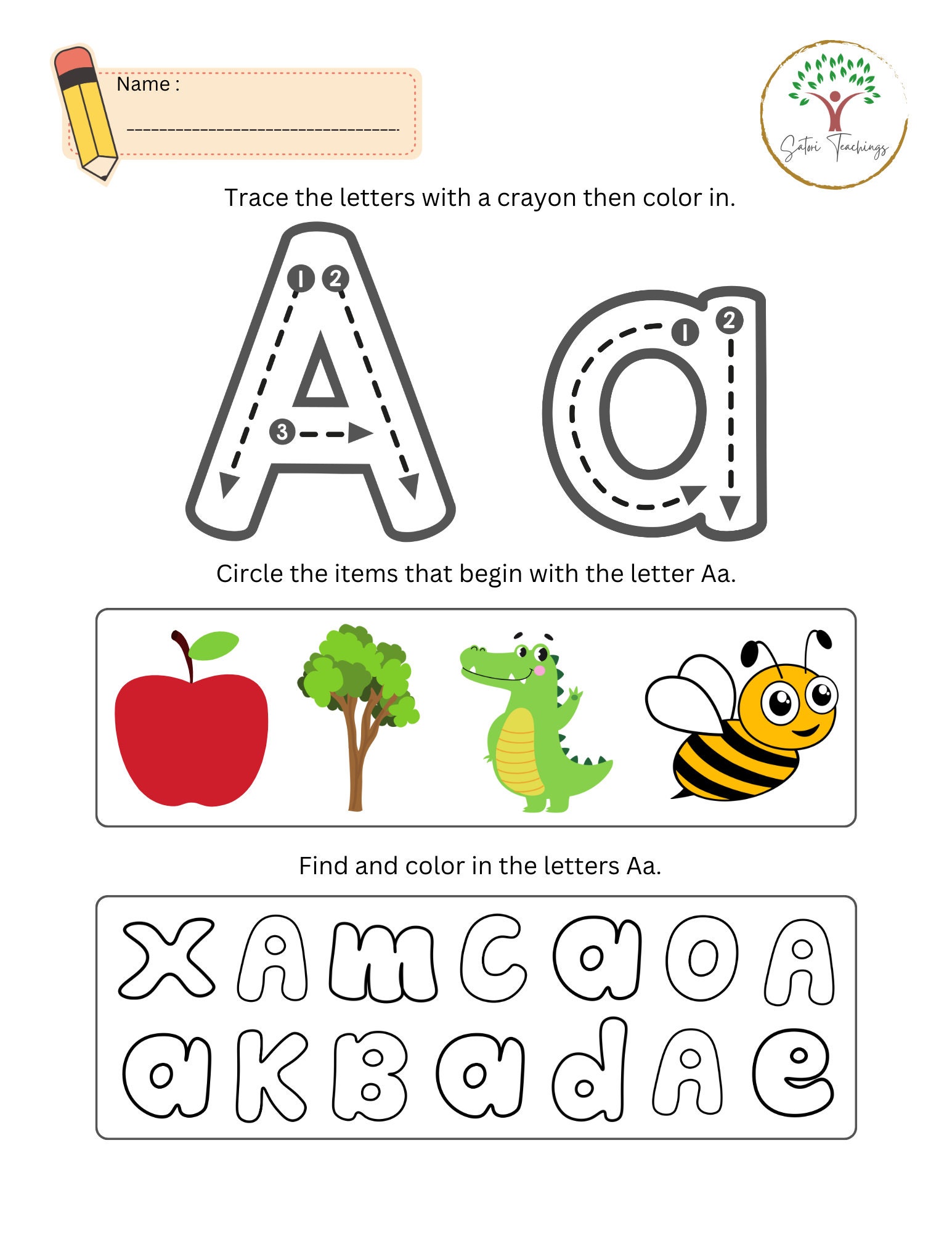 100 Learning the Alphabet Worksheets for Early Childhood Etsy