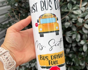 Bus driver tumbler, end of the year gift, teacher, bus driver, bus driver cup, bus driver tumbler