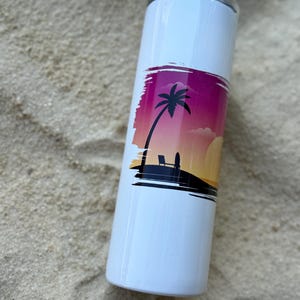 Beach tumbler, tumbler for beach, beach trip , girls beach trip, personalized beach tumbler
