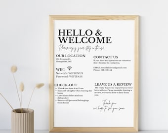 Tablica powitalna Airbnb, Tablica powitalna Airbnb, Znaki Airbnb, Tablica powitalna dla Airbnb